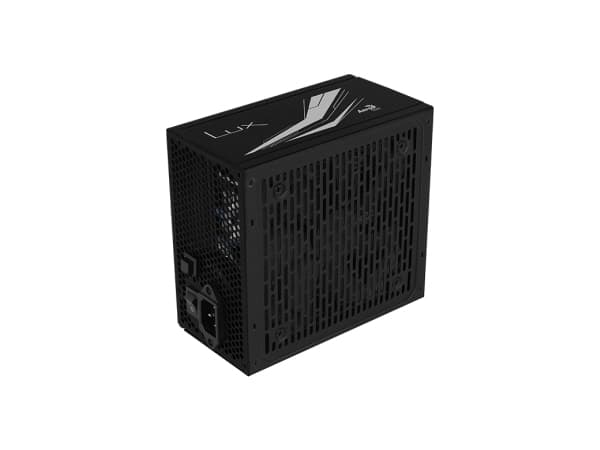 Aerocool LUX RGB 650M, 650 W, 220 - 240 V, 50 - 60 Hz, 5 A, 120 W, 600 W Sort