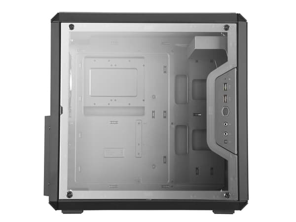 Cooler Master MasterBox Q500L - Tower - ATX - genomskinlig sidopanel (akryl) - ingen strömförsörjning (ATX / PS/2) - svart - USB/ljud