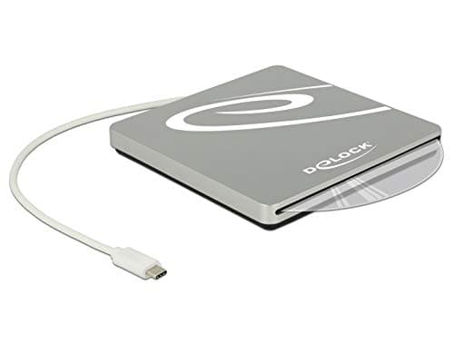 Delock 5.25 External Enclosure Slot-in Slim SATA > USB C - Drevkabinett - SATA - USB 3.1 (Gen 1) - svart, sølv