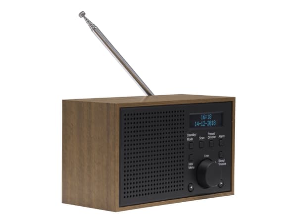 DENVER DAB-46 - DAB bærbar radio - 2 Watt - mørkegrå - mørkegrå