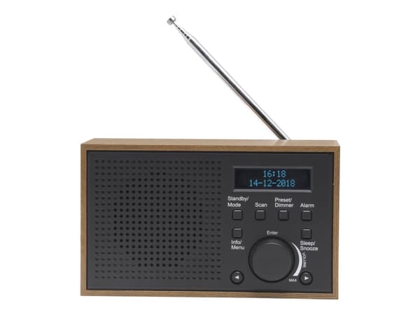DENVER DAB-46 - DAB bærbar radio - 2 Watt - mørkegrå - mørkegrå