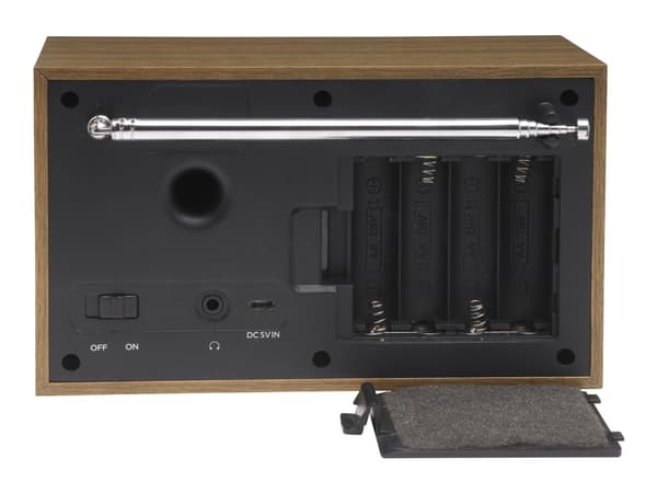 Denver DAB-46WHITE, Analog & Digital, DAB+,FM, 2 W, LCD, Brun, Hvid