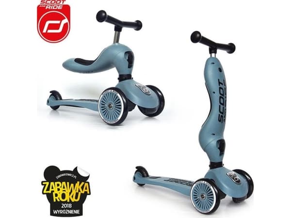 Scooter ScootAndRide Highwaykick 1 Srebrny (96271)