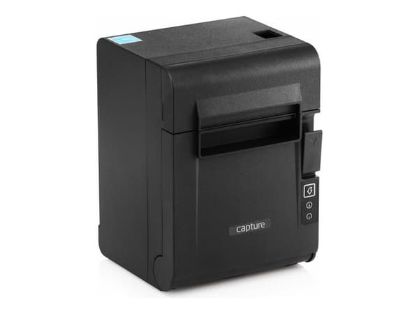 Capture CA-PP-10000B - Kvitteringsskriver - direktetermisk - Rull (8 cm) - 180 dpi - inntil 220 mm/sek - USB 2.0, LAN, seriell - kutter - svart