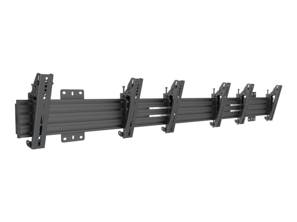 Multibrackets PRO Series M Wallmount Pro MBW3U Tilt 200 - Konsol - för 3 LCD-bildskärmar - plast, aluminium, stål - svart - skärmstorlek: 27"-32" - v
