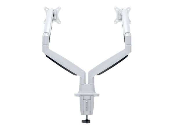 Multibrackets M Deskmount Gas Spring Dual - Monteringssett (skrivebordsmontering, 2 leddarmer) - for 2 LCD-skjermer - stål, høyverdig aluminium - hvi