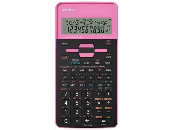 Sharp EL531THBPK - ROSA, Lomme, Vitenskaplig, 10 sifre, 2 linjer, Batteri, Sort, Rosa