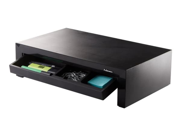 Fellowes Designer Suites Monitor Riser - Höjdjusterbart bildskärmsställ - svart, päron