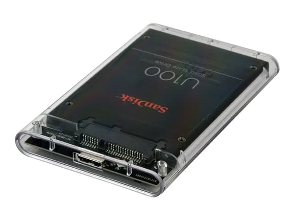 Gembird EE2-U3S9-6, HDD-kotelo, 2.5", SATA, 5 Gbit/s, USB-liitettävyys, Läpinäkyvä