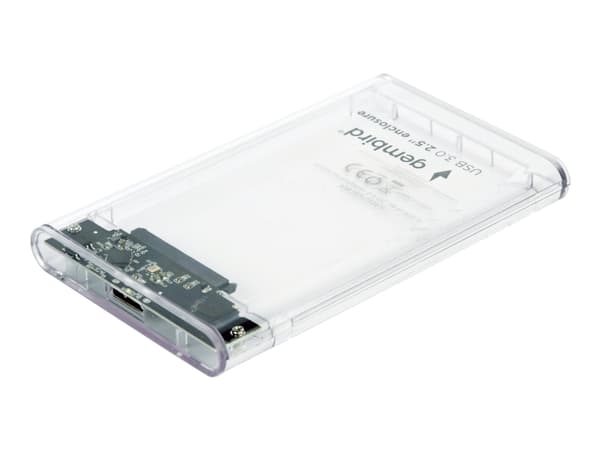 Gembird EE2-U3S9-6, HDD-kotelo, 2.5", SATA, 5 Gbit/s, USB-liitettävyys, Läpinäkyvä