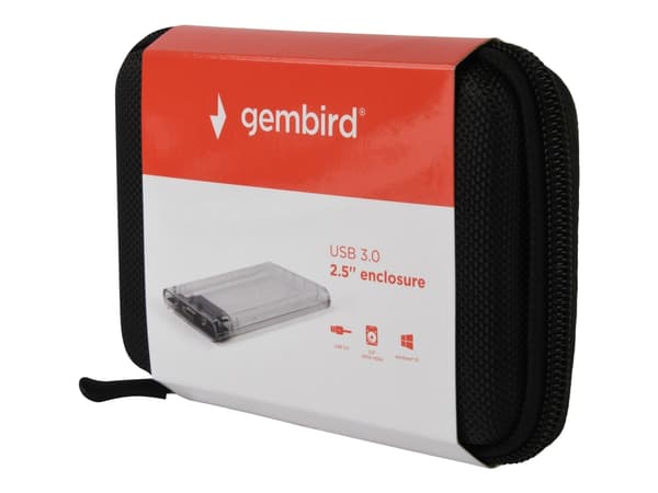 Cablexpert EE2-U3S9-6 - Drevkabinett - 2.5" - 1 Kanal - SATA - USB 3.0 - gjennomsiktig Gjennomsiktig