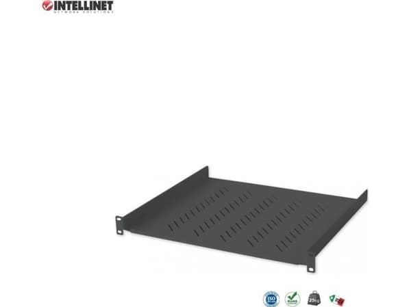 Intellinet - Hylla för rack - svart, RAL 9005 - 1U - 19"