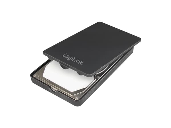 LogiLink UA0339, HDD/SSD-kabinett, 2.5", SATA, Serial ATA II, Serial ATA III, 5 Gbit/s, USB-tilkobling, Sort