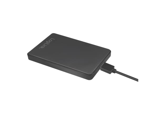 LogiLink UA0339, HDD/SSD-kabinett, 2.5", SATA, Serial ATA II, Serial ATA III, 5 Gbit/s, USB-tilkobling, Sort