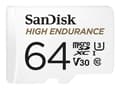 Miniatyrbild 3 av 5: SanDisk High Endurance - Flash-minneskort (microSDXC till SD-adapter inkluderad) - 64 GB - Video Class V30 / UHS-I U3 / Class10 - mikroSDXC UHS-I