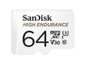 Miniatyrbild 4 av 5: SanDisk High Endurance - Flash-minneskort (microSDXC till SD-adapter inkluderad) - 64 GB - Video Class V30 / UHS-I U3 / Class10 - mikroSDXC UHS-I
