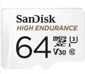 Miniatyrbild 5 av 5: SanDisk High Endurance - Flash-minneskort (microSDXC till SD-adapter inkluderad) - 64 GB - Video Class V30 / UHS-I U3 / Class10 - mikroSDXC UHS-I