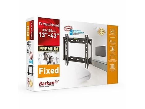 Barkan Mounting Systems E202+, 33 cm (13"), 109,2 cm (43"), 40 kg, 75 x 75 mm, 200 x 200 mm, Svart