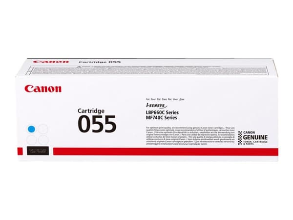 Canon 055 - Cyan - original - tonerpatron - for imageCLASS LBP664, MF745; i-SENSYS LBP663, LBP664, MF742, MF744, MF746; Satera LBP662