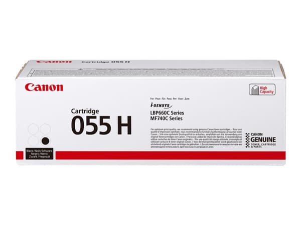 Canon 055 H - Høykapasitets - svart - original - tonerpatron - for imageCLASS LBP664, MF745; i-SENSYS LBP663, LBP664, MF742, MF744, MF746; Satera LBP