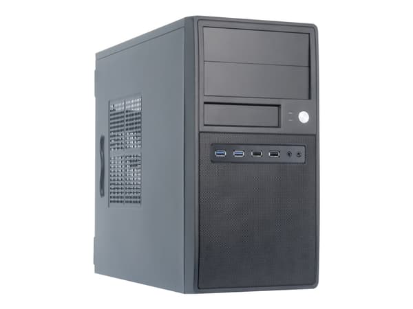 Chieftec CT-04B-350GPB - Tower - micro ATX 350 Watt - svart - USB/ljud