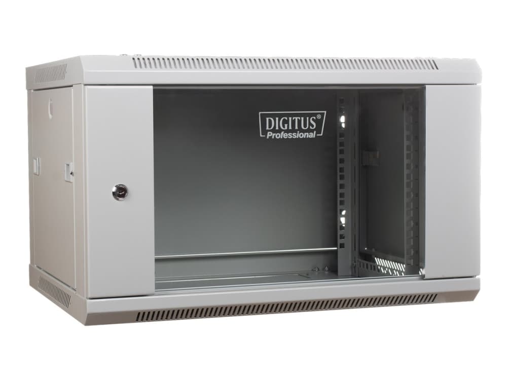 DIGITUS Professional DN-WU19 06U/600 - Skåp - väggmonterbart - grått, RAL 7035 - 6U - 19"
