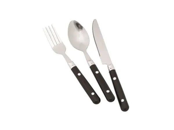 Easy Camp Family Cutlery, Sort, Stål, Rustfritt stål, 4 person(er)