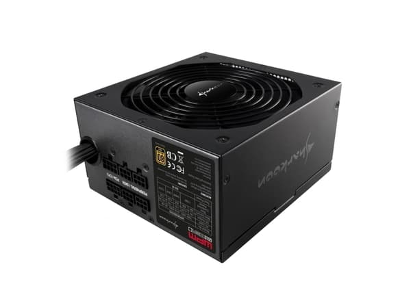 Sharkoon WPM Gold ZERO 550 - Strømforsyning (intern) - ATX12V 2.3 - 80 PLUS Gold - AC 100-240 V - 550 watt - aktiv PFC - svart