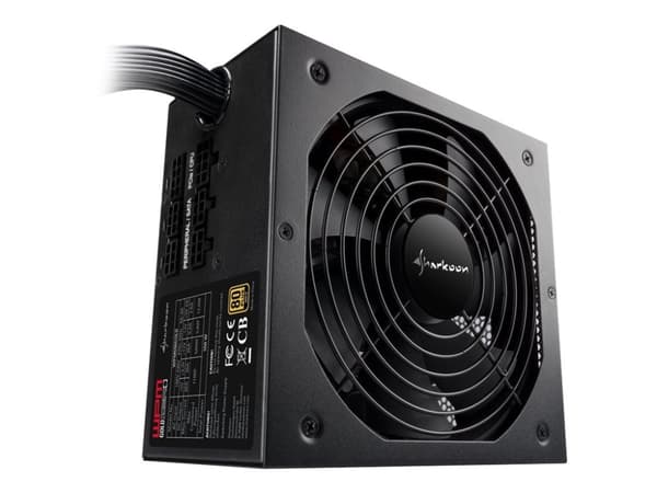 Sharkoon WPM Gold ZERO - Strømforsyning (intern) - ATX12V 2.3 - 80 PLUS Gold - AC 100-240 V - 750 watt - aktiv PFC - svart
