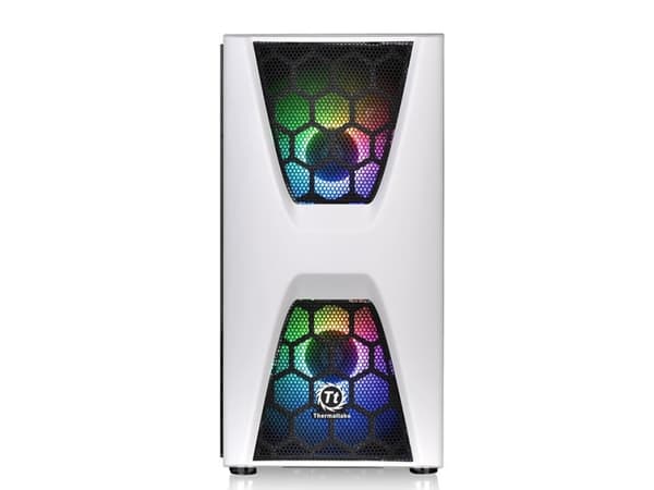 Thermaltake Commander C34 TG Snow - ARGB Edition - tower - ATX - genomskinlig sidopanel (härdat glas) - ingen strömförsörjning (PS/2) - vit - USB/lju