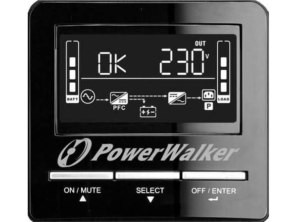 PowerWalker VI 2000 CW, Interaktivt inngangsstik, 2 kVA, 1400 W, Sinus, 162 V, 290 V