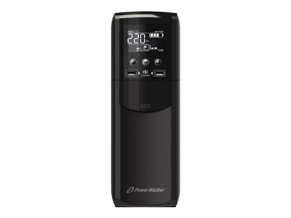 PowerWalker VI 1200 CSW - UPS - AC 170 - 280 V - 720 Watt - 1200 VA - 7 At - USB - lähtöliitännät: 4