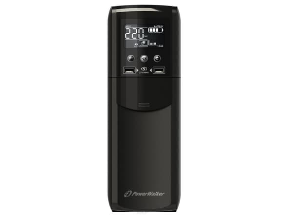 PowerWalker VI 1500 CSW - UPS - Växelström 170 - 280 V - 900 Watt - 1500 VA - 9 Ah - USB - utgångskontakter: 4
