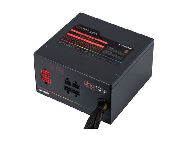 Chieftec Photon Series CTG-650C-RGB - Strømforsyning (intern) - ATX12V 2.3/ EPS12V - AC 230 V - 650 watt - aktiv PFC