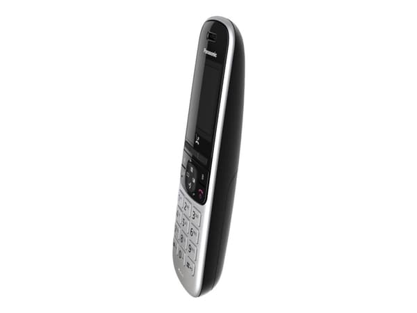 Panasonicin langaton puhelin, jossa on vastaaja KX-TGH720GS - musta