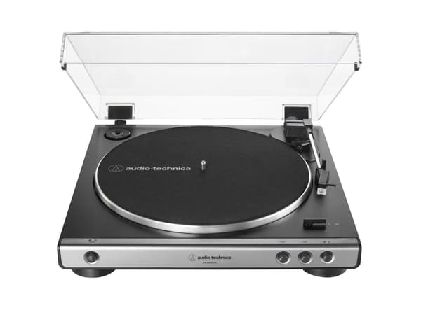 Audio-Technica AT-LP60XUSB, Hihnakäyttöinen levysoitin, Täysin automaattinen, Harmaa, Metallinen, Alumiini, 33 1/3,45 RPM, DC-servomoottori
