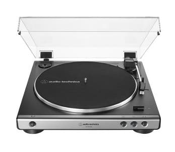 Audio-Technica AT-LP60XUSB, Hihnakäyttöinen levysoitin, Täysin automaattinen, Harmaa, Metallinen, Alumiini, 33 1/3,45 RPM, DC-servomoottori