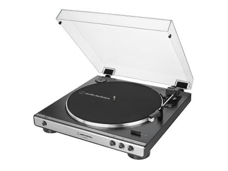 Audio-Technica AT-LP60XUSB, Remdriven skivtallrik, Helautomatisk, Grå, Metallisk, Gjuten aluminium, 33 1/3,45 RPM, Likströmsservomotor