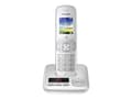 Miniatyrbilde 3 av 5: Panasonic KX-TGH720G - Trådløs telefon - svarersystem med anrops-ID/samtale venter - DECT\GAP - treveis anropskapasitet - sølvperle