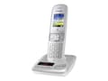 Miniatyrbilde 1 av 5: Panasonic KX-TGH720G - Trådløs telefon - svarersystem med anrops-ID/samtale venter - DECT\GAP - treveis anropskapasitet - sølvperle