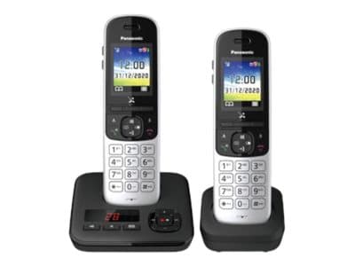 Panasonic KX-TGH722, DECT-puhelin, Johdoton puhelin, Kaiutinpuhelin, 200 entries, Soittajan tunnistus, Musta