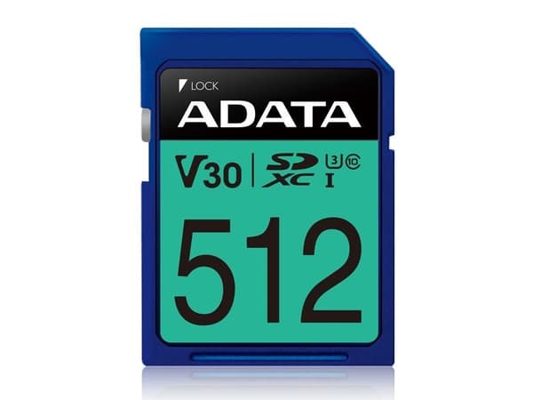 ADATA Premier Pro SDXC UHS-I U3 Class 10 (V30S) - Flashminnekort - 512 GB - Video Class V30 / UHS-I U3 / Class10 - SDXC UHS-I
