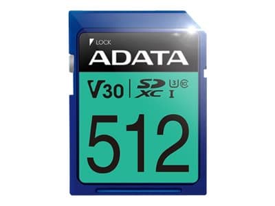 ADATA Premier Pro SDXC UHS-I U3 Class 10 (V30S) - Flashminnekort - 512 GB - Video Class V30 / UHS-I U3 / Class10 - SDXC UHS-I