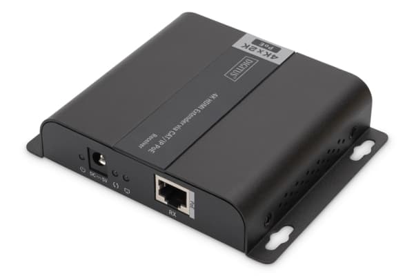 Digitus DS-55125, 3840 x 2160 piksler, AV-mottaker, 120 m, Koblet med ledninger (ikke trådløs), Sort