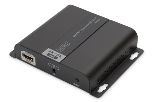 Digitus DS-55125, 3840 x 2160 piksler, AV-mottaker, 120 m, Koblet med ledninger (ikke trådløs), Sort