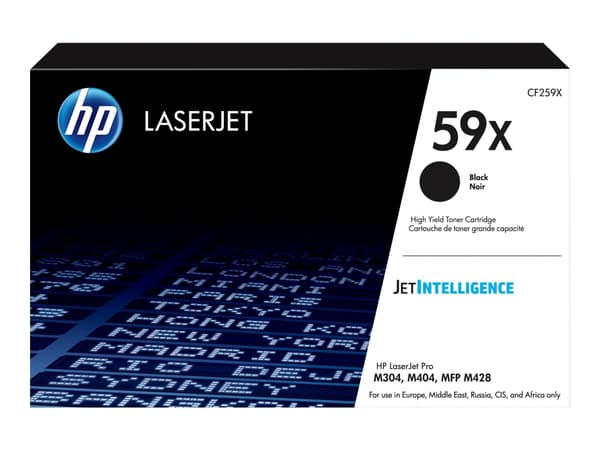 HP 59X alkuperäinen riittoisa musta LaserJet -värikasetti, 10000 sivua, Musta, 1 kpl