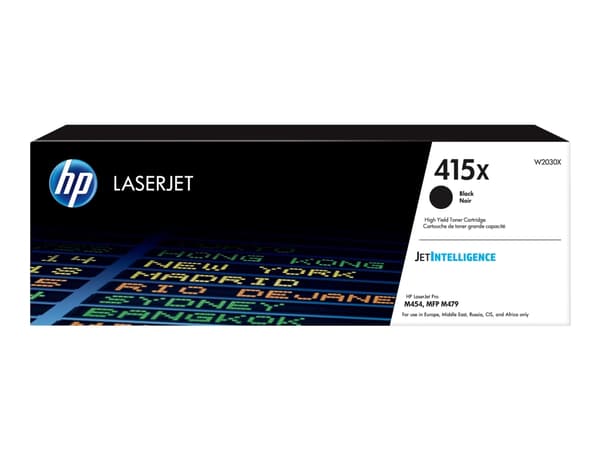 HP 415X - Høy ytelse - svart - original - LaserJet - tonerpatron (W2030X) - for Color LaserJet Enterprise MFP M480; Color LaserJet Managed E45028; La