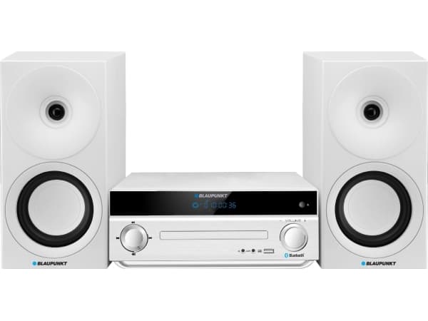 Blaupunkt MS30BT EDITION, Hemmaljud mikrosystem, Vit, 40 W, FM,PLL, Blå, MP3