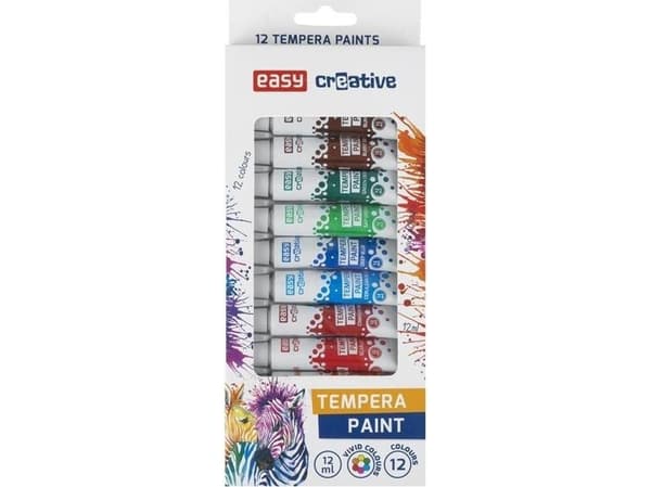 Easy Tempera maling 12 farger ENKEL