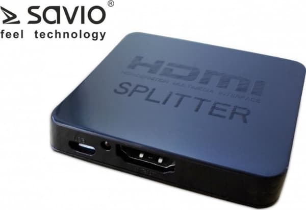 SAVIO CL-93 - Video/audiosplitter - 2 x HDMI - skrivbordsmodell